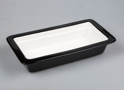 Гастроемкость 1/3-65 (32,5*17,6*6,5 см), черный борт, фарфор, P.L. Proff Cuisine