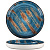 Тарелка с бортом Texture Dark Blue Lines 23 см, h 3 см, P.L. Proff Cuisine