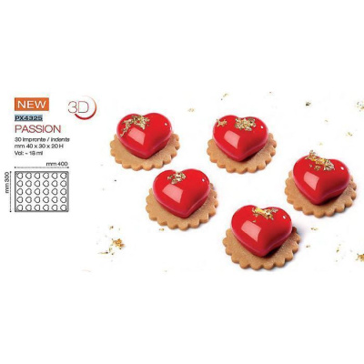 Форма кондитерская Pavoni PASSION 40*30 см, силикон, р-р ячейки: 40*30 см, h 20 мм,