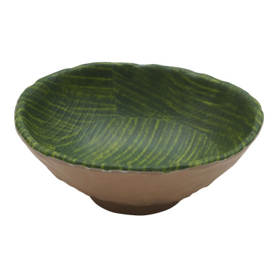 Салатник меламиновый 15*15*5.8 см  P.L. Green Banana Leaf