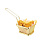 Корзинка для подачи "Gold" 10,5*9*6,5 см, металл, P.L. Proff Cuisine