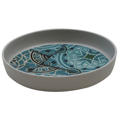 Блюдо,поднос меламиновый 20.4*4.3 см,Damask Blue,  P.L.