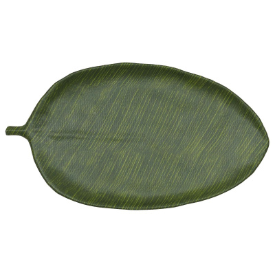Блюдо,поднос меламиновый 46*25.4*2.8см  P.L. Green Banana Leaf