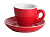 Чашка с блюдцем Barista (Бариста) 80 мл, красная, P.L. Proff Cuisine