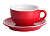 Чашка с блюдцем Barista (Бариста) 280 мл, красная, P.L. Proff Cuisine